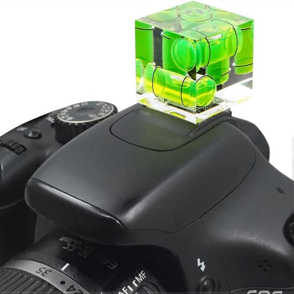 2-pack Trippel 3-axlig Vattenpass för Blixtsko Kompatibel med DSLR-kamera