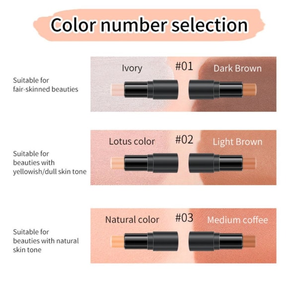 2 i 1 Highlighter Stick Shading Contour Stick for Makeup