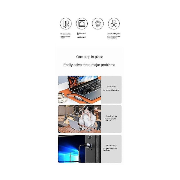 Usb Till Rj45 Ethernet Adapter Usb3.0 Pc Internet Usb 1000mbps Nätverksadapter kompatibel med Laptop/tv Box-B15
