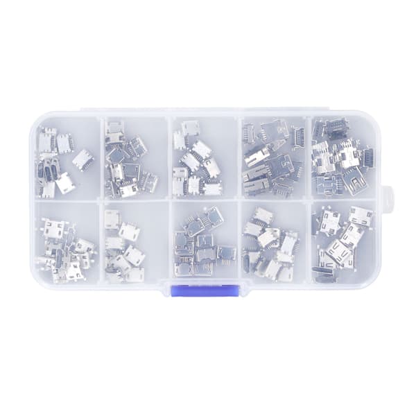 100 st Micro MINI USB honkontakt USB-jackkontakt för hushållsapparater
