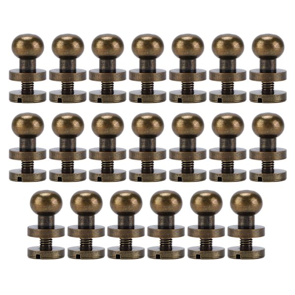 20 sæt messingnitter bronze slidstyrke bagage hardware tilbehør til håndtasker sko tøj 8x7mm