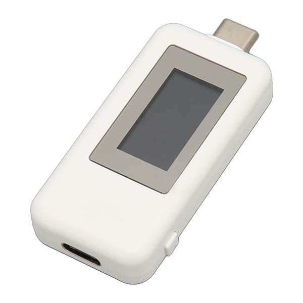 USB Spenningsstrømtester 4‑30V 0‑5.1A digital LCD-skjerm Nøyaktig måling USB-tester for telefon Nettbrett Bærbar Hvit