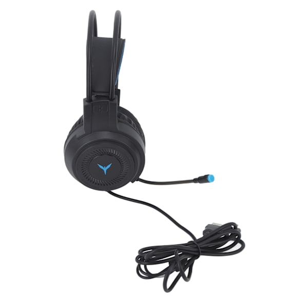 Gaming Headset RGB-belysning 7.1-kanals surroundlyd USB og 3,5 mm dobbel jack kablet gaming-hodetelefon for PC-konsoll bærbar PC svart