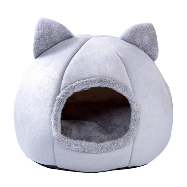 Semi Closed Warm Pet Nest Bekväm husdjurssäng Winter Plush Kennel