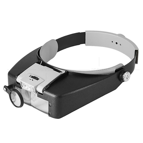 Pandelup Urmager Håndfri Forstørrelsesglas med Lys Headset Forstørrelsesglas med LED-lys, til Urmager, Juveler, Læsning