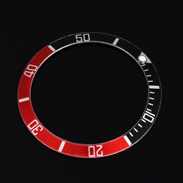 Ur Armbåndsur Aluminium Materiale Loop Bezel Indsats Ring Udskiftningsdel (Sort Rød)