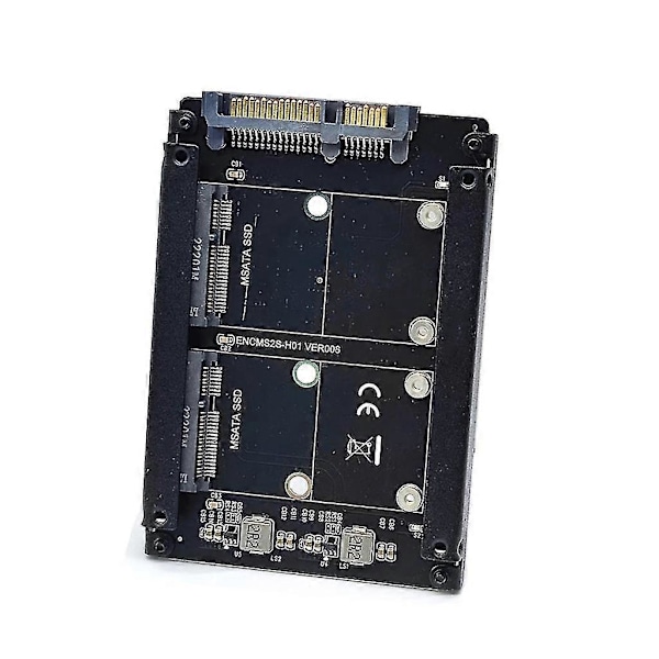 Dual Msata - Sata 3.0 -sovitin 2 in 1 muunninkortti PC-kannettavalle 6 Gbps