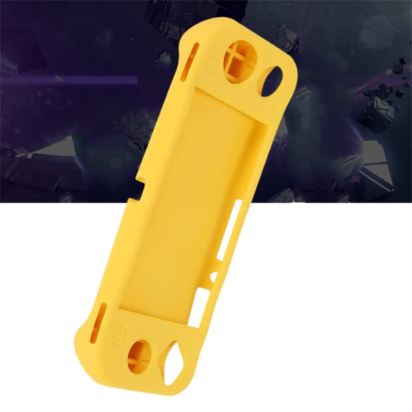 Silikonskyddsfodral för spelkonsol med grepp, halkfria tillbehör för Switch Lite (gul)