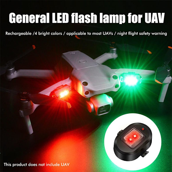 Drönare Strobe Ljus Uppladdningsbar 4/7 Färger Justerbar LED Ljus Kompatibel för Mavic 3/Mini 3 Pro/Air 2S Drönare