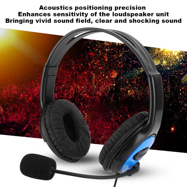 A4 ABS Lett Gaming Headset Støyreduserende Mikrofon Hodetelefonutstyr for PS4/X ONE
