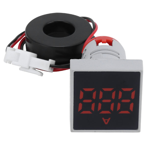 Digital strömmätare Matt panel Amperemeter Signalindikatorlampa AC 220V AD16‑22FSARed