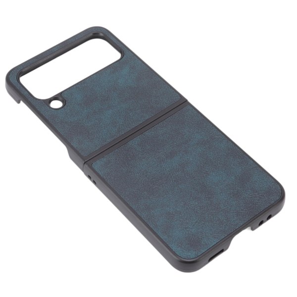 Foldbar skærm mobiltelefon etui læder foldbar skærm telefon cover beskyttelse til Samsung Galaxy Z FLIP 4 blå