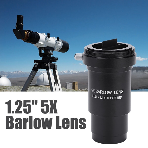 5X Barlow-objektiv for 1,25" teleskop-okular (multibelagt, M42-tråd)