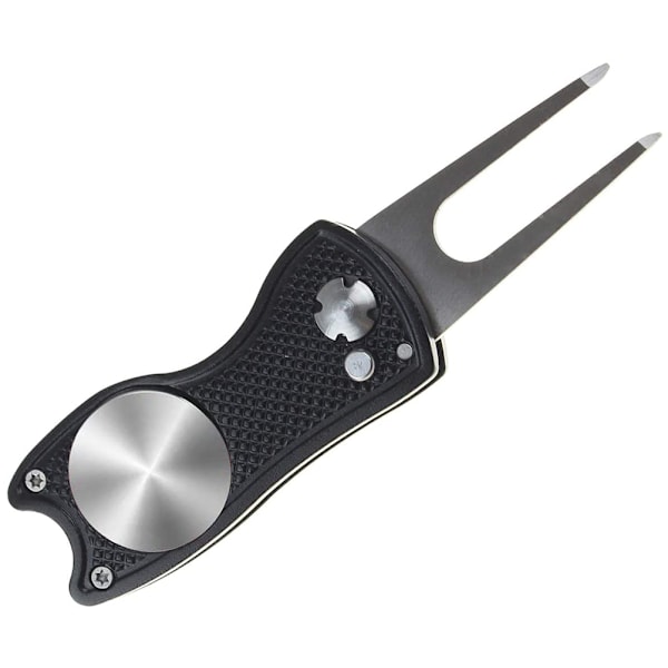 Bärbar Golf Divot Tool Golf Green Reparation Pitch Fork Ball Marker Träningsverktyg