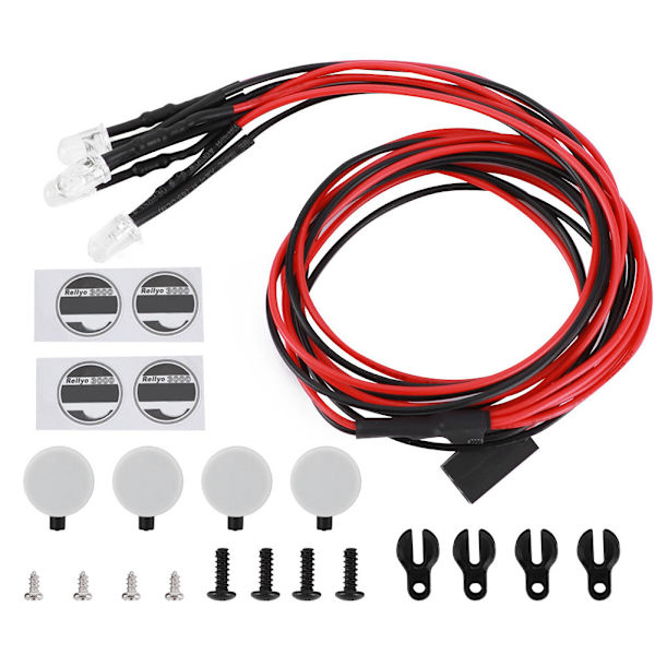 LED-kattokattotelineen valot pyöreä lampunvarjostin sopii Traxxas Trx4/SCX10 II 90046 90047 1/10 RC-autoon4LED