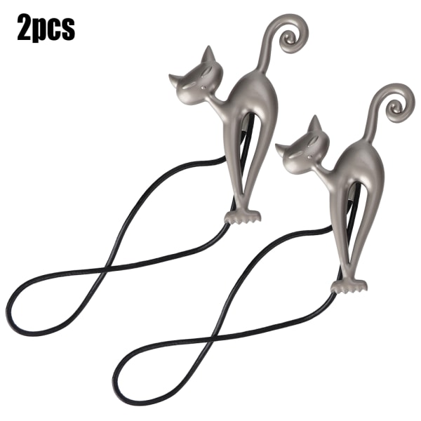 Metall Cat form magnetiska clip Gardinhållare Tillbehör