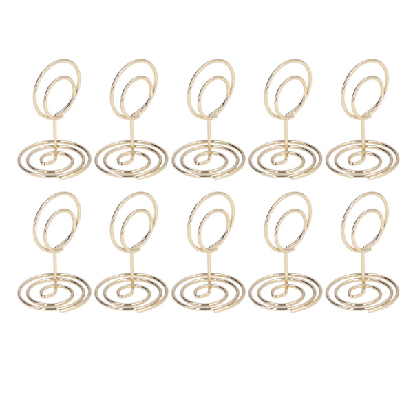 10 stk bordnummerholder Praktisk Praktisk Rund base Pålitelig Holdbar Stabil Elegant Stil Hjemmedekorasjon Gull