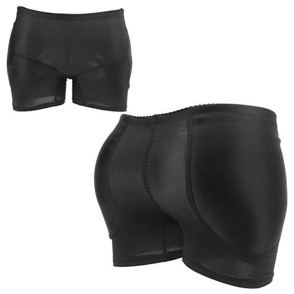 Kvinnors höftstöd lyft trosor mjuka andningsbara vadderade rumpa kropp forma underkläder svart 4XL