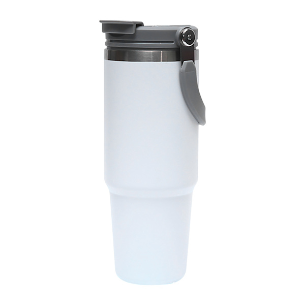 Isoleret vandflaske 890ml rustfrit stål bærbar bil termisk kaffekop med håndtag til rejse fitness sport