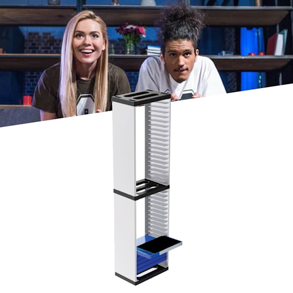 Double Video Game Storage Tower Durable Store 36 pelilevyjen säilytyshylly PS5:lle