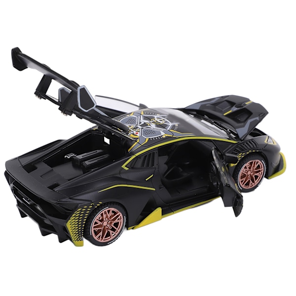 1/32 Legering Støbt Model Sportsvogn Simulering Lyd Lys Træk Tilbage Superbil til Børn Sort