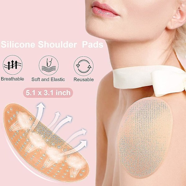 Skulder Push-up Pads - Myke Silikon Anti-skli Forbedringer (4 Par)