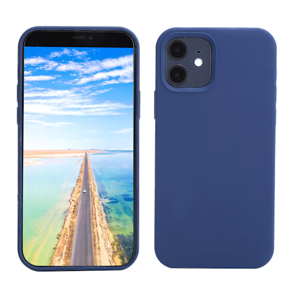 Silikonikotelo suojakotelo matkapuhelinkotelo tukee langatonta latausta sopii iPhone 12/ProBlue
