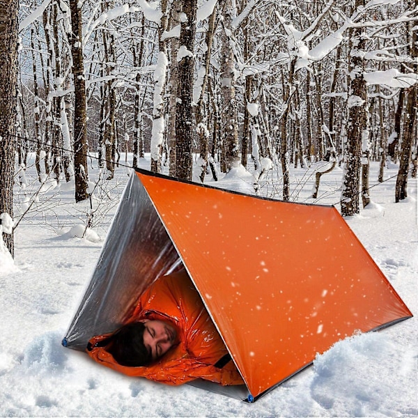 Nödsäck Survival Sovsäck Nödfilt Utomhus Camping Grön