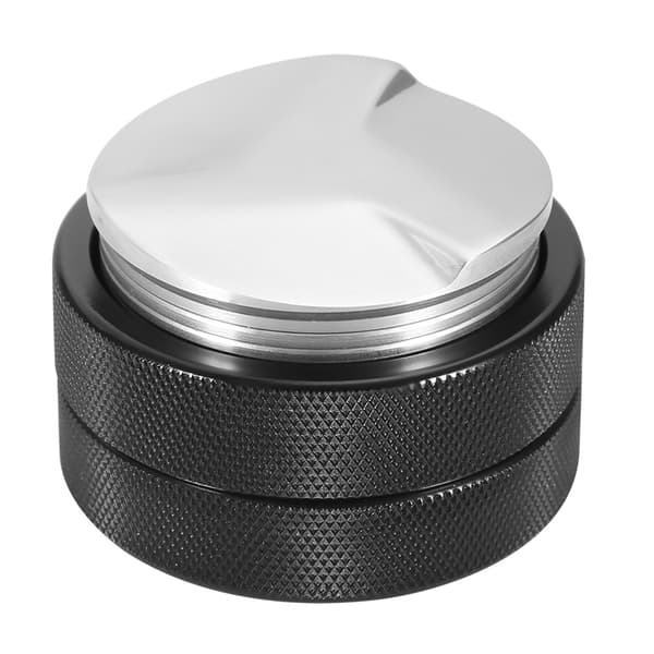 51 mm kaffestamperbase i rustfrit stål kaffebønnepresseværktøj sort (tre vinklede skråninger)