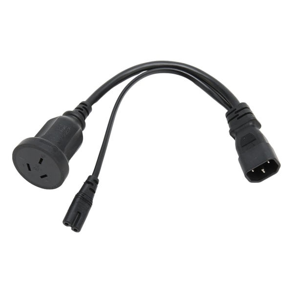 IEC320 C14 till IEC320 C7 AU-sladd hane till hona 1 in 2 ut Y Power Splitter-kabel för skrivare digitalkamera 12,6 tum