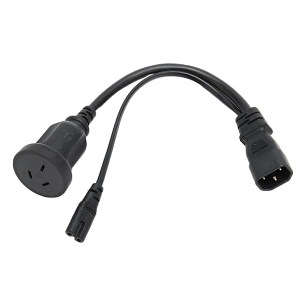 IEC320 C14–IEC320 C7 AU-johto uros-naaras 1 in 2 ulos Y Power tulostimen digitaalikameralle 12,6 tuumaa