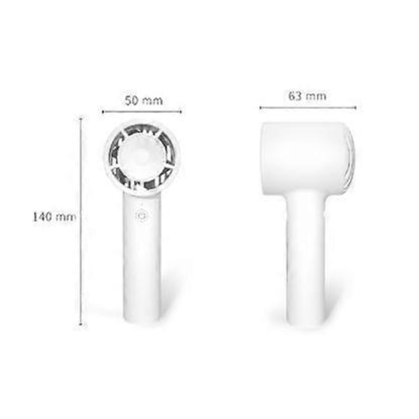 Dww-Mini Käsituuletin, Ainutlaatuinen Muotoilu Kannettava Tuuletin, Taskutuuletin Tehokkaalla Trubo-tuulella, USB Ladattava Käsituuletin P