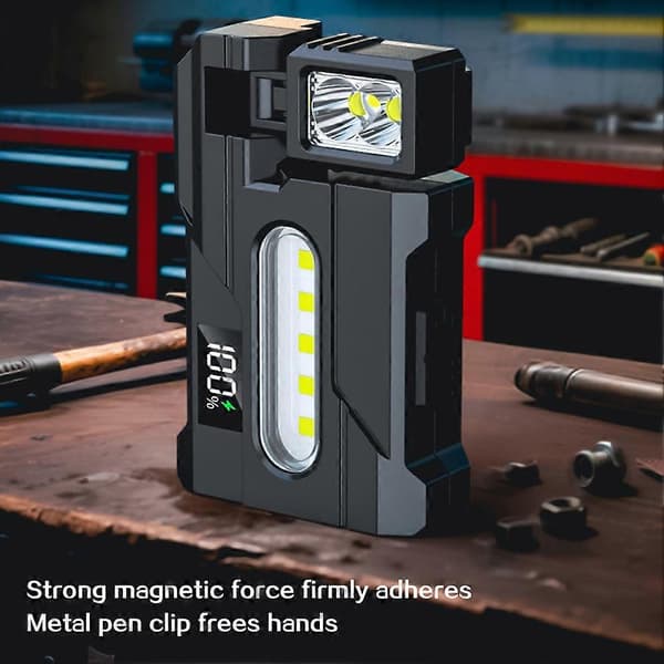 1-3 pcs Rechargeable EDC Flashlight Compact LED Lamp with Magnetic Clip, Dual Light Sources, Perfect for Emergencies and Outdoor Use 1pcs