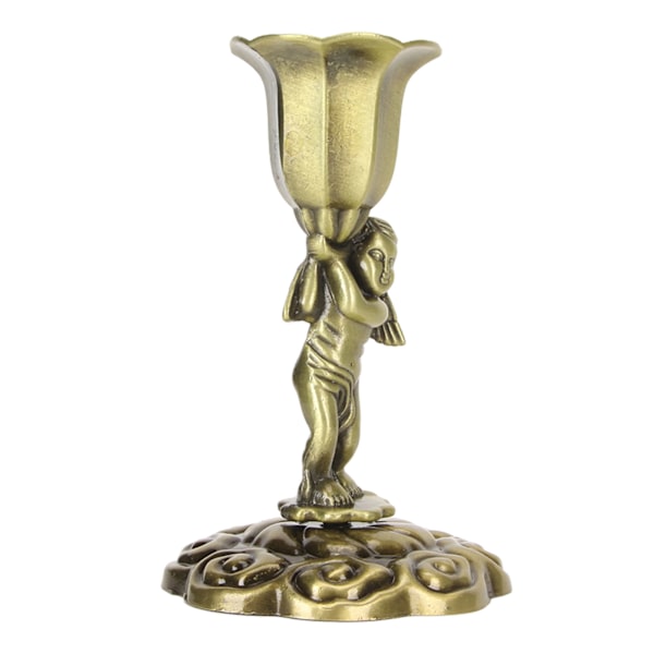 Enkeli kynttilänjalka kerubi patsas kynttilänjalka Vintage metallinen koriste ruokapöydän hääjuhliin