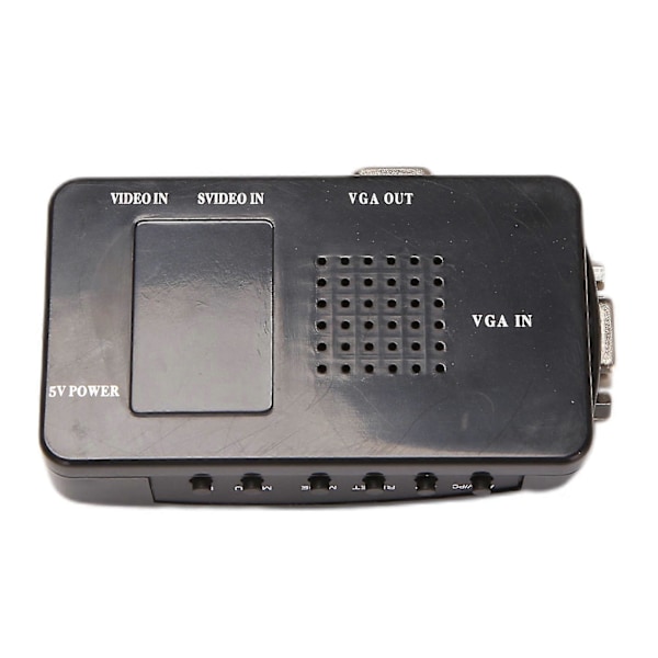 AV till VGA Adapter RCA VGA Konverter PC RCA Komposit S-Video AV Ingång till PC VGA LCD Utgång Konverter Switch Box