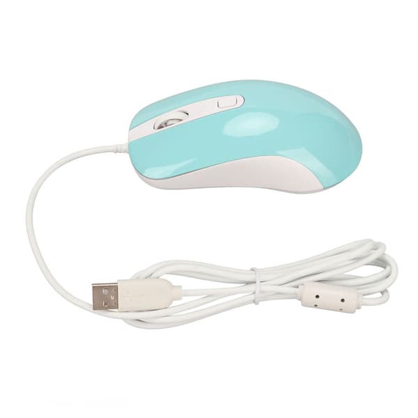 Kablet spillmus RGB bakgrunnsbelyst 3500DPI 4 knapper Ergonomisk design Kablet datamus Blå