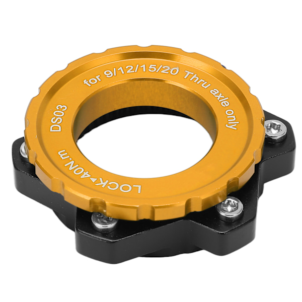 MEIJUN Centerlock till 6 bultars fästadapter låsring aluminiumlegering axelnavadapter för genomgående axelnav guld