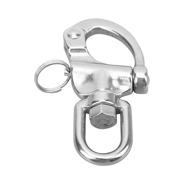 Roterande fjäderhake i rostfritt stål, snäppklämma, spänne, metallhårdvara, tillbehör 87 mm
