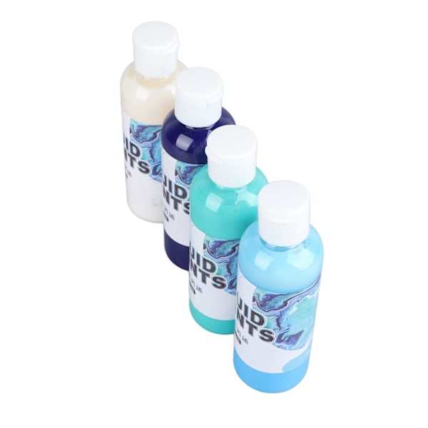 Høj Flow Akrylmaling Sæt Fade Resistent Safe Miljøvenlig 4 Farve Akryl Hældning Maling 100ml