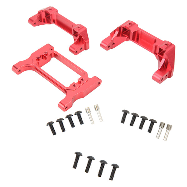 RC främre bakre stötfångare monteringsservo monteringssats aluminiumlegering stötfångare monteringsservo montering för Traxxas 1/10 RC Crawler Car Röd
