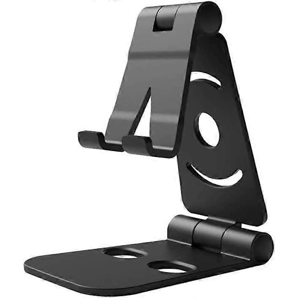 Holder for mobiltelefoner og nettbrett - Universell nettbrett- og telefonholder - Justerbar og sammenleggbar - EUROXANTY Mobiltelefontilbehør - Svart