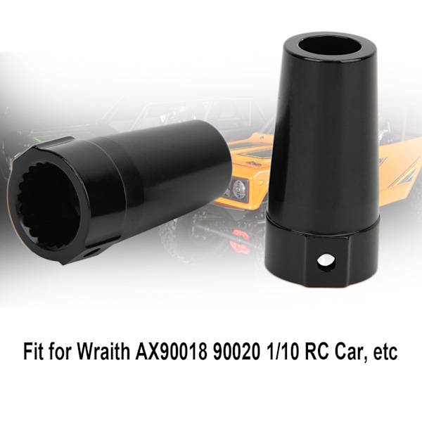 2 stk. Aluminiumslegering Bagaksel Bøsning Tilbehør Passer til Wraith AX90018 90020 1/10 RC BilSort