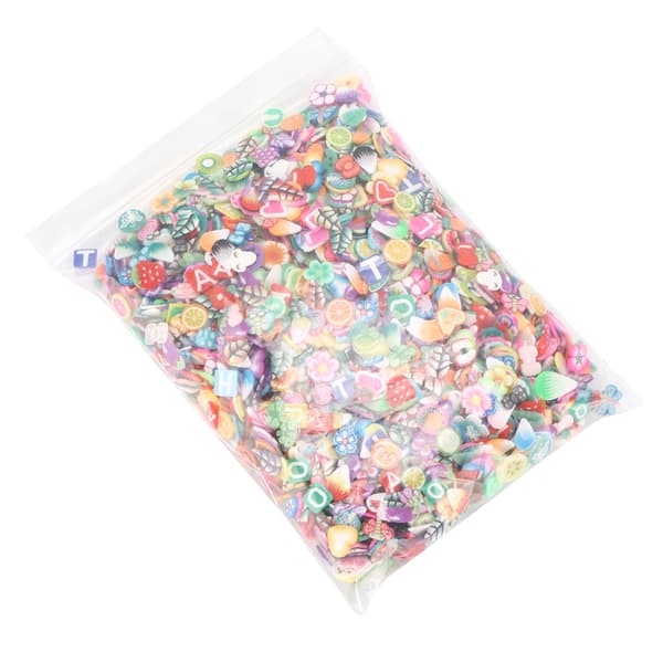 3000 stk. leireperler, glatte, lette, vanntette DIY-leirefruktskiver for håndlaget dekorasjon