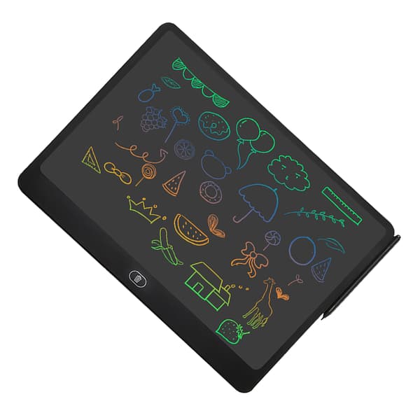 16 tommer elektronisk LCD-skriveplade Farverig tegne-doodle-plade-tablet til udendørs rejser sort