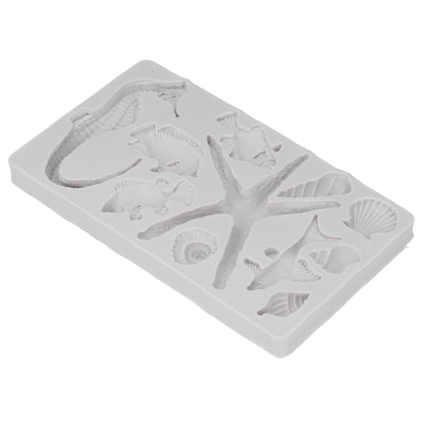 Silikonform Grå DIY Sjøstjerne Sjøhest Form Gjenbrukbar Non Stick Elastisk Silikon Kake Sjokolade Iskrem Fondantform