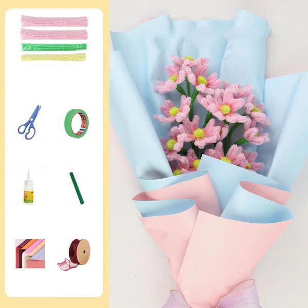 Fargerike, utsøkte, vakre, bøyelige og holdbare rørrensere for håndverk, DIY og håndlagde leker - Sakura