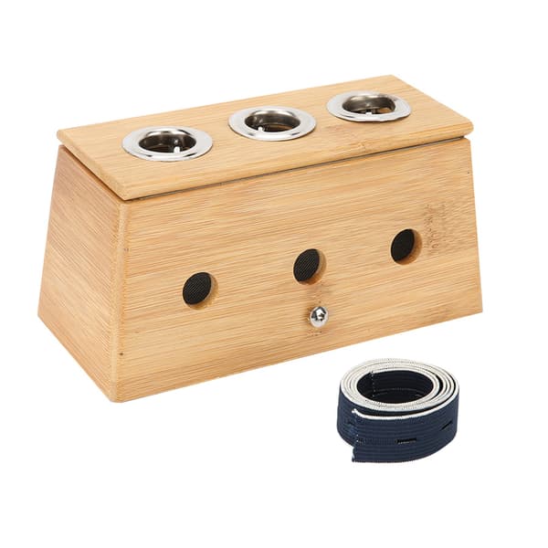 3 hullers Moxa Moxibustion Box Akupunktur Moxa Roller Stick Holder Varmeterapi Box