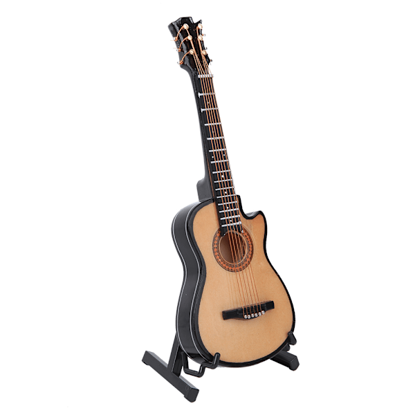 Miniatyr akustisk klassisk gitarmodell Mini tre gitar skrivebordsdekorasjon gaver 16cm
