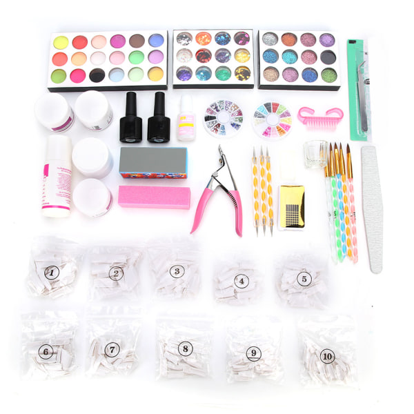 Professionella Nail Art Tips Nail Dotting Pen Fil Strass Sax Manikyr Tool Set