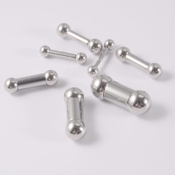 Trendy Titanium Stål Tunge Studs Sæt med 5 forskellige størrelser